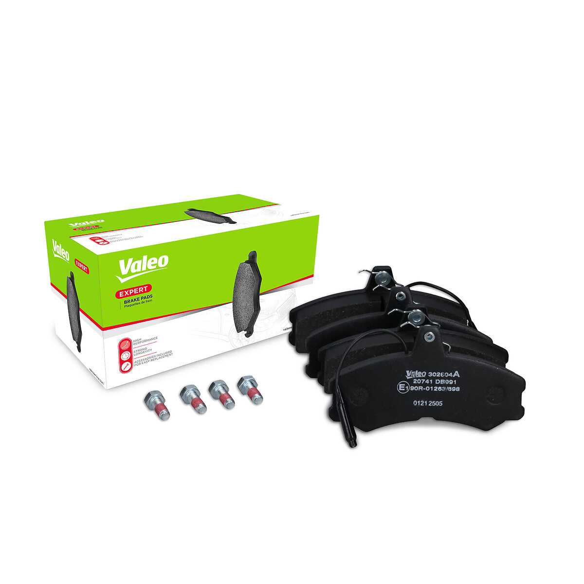 Jeu de 4 plaquettes de frein VALEO ref. 302604A